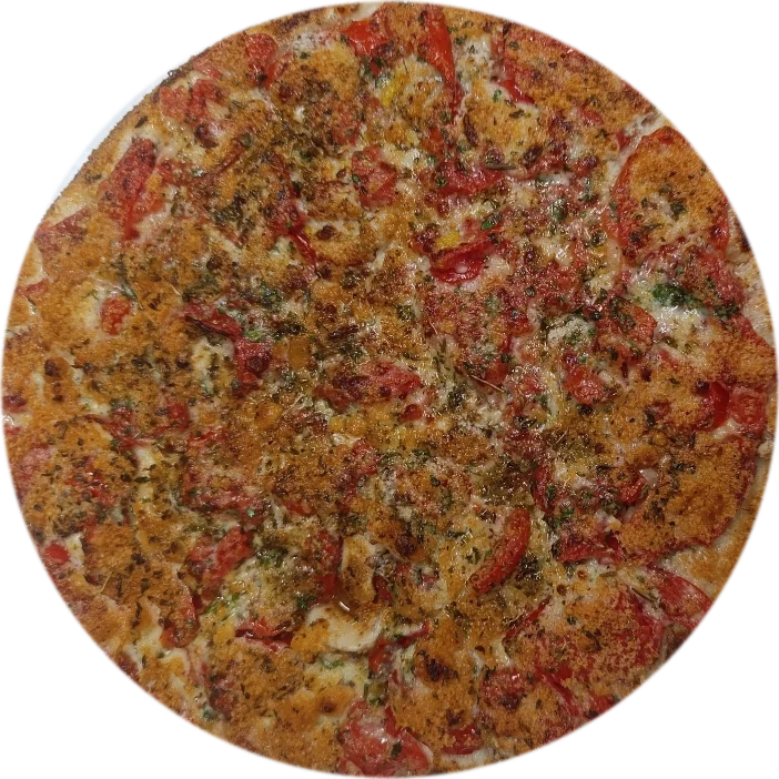 La pizza di Trapani, e la nostra specialità da sempre. Pomodoro abbondante, acciughe, aglio, pecorino, prezzemolo e tanto origano.